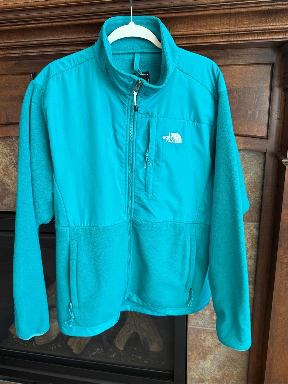 The North Face Women's Teal Green Full Zip Fleece Jacket XXL bright colorful